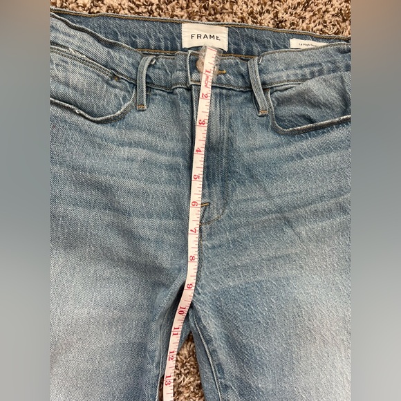 FRAME Blue Le High Straight Leg Stretch Denim Jeans Women's 27 (0708) - Picture 10 of 14